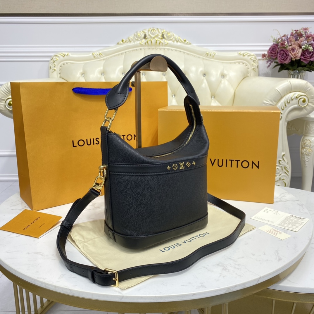 Louis Vuitton CRUISER PM Handbag Calfskin Leather M57934 Black